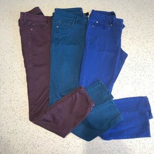 Colored Jeggings - Low Rise size 6 BUNDLE!